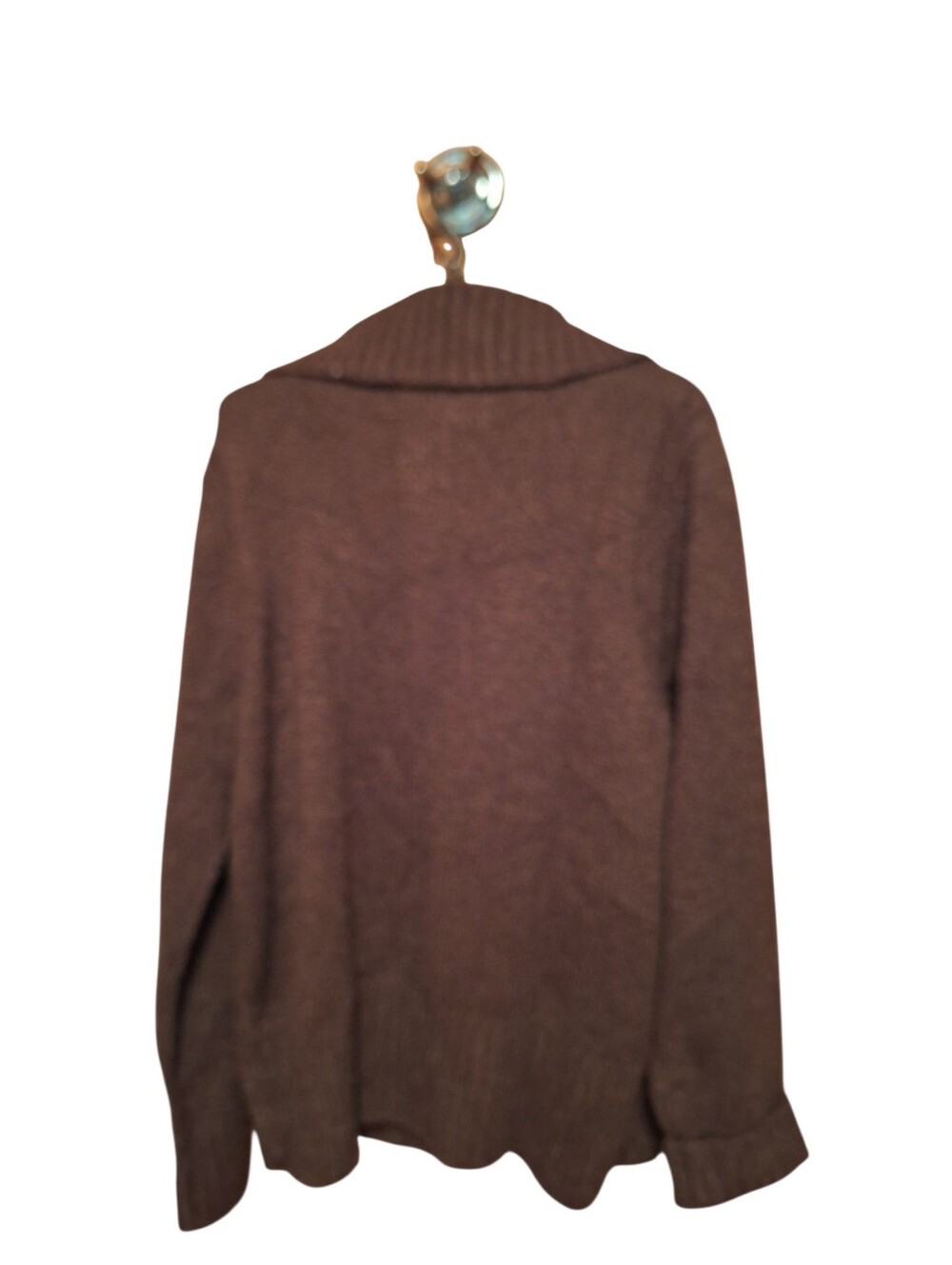 Carolyn Taylor Full Zip Brown Cardigan sweater ladies XL Preppy Academia Comfy - Picture 3 of 5